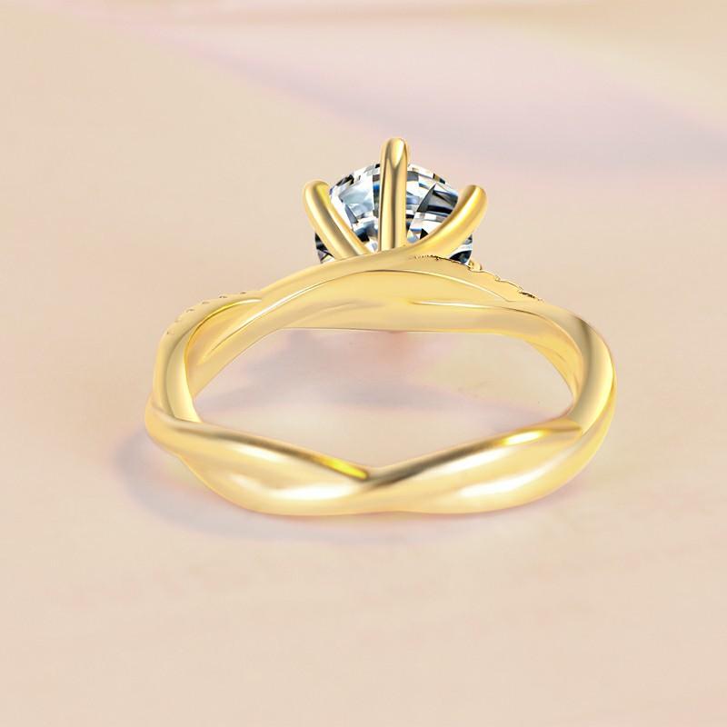 【E7】925 Sterling Silver Vines Design 1CT Moissanite Ring-Customizable Engraving