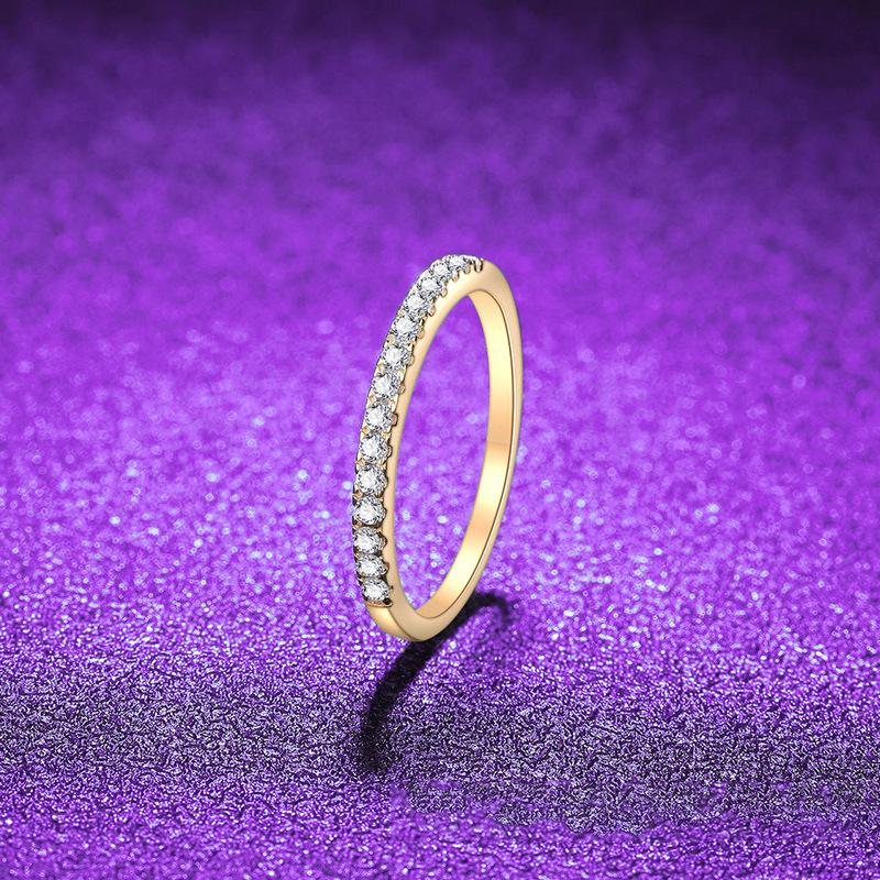 【New Arrival #9】Authentic 925 Sterling Silver Moissanite Eternity Ring, Brilliant Moissanite Wedding Band for Women, Stackable Anniversary Promise Ring