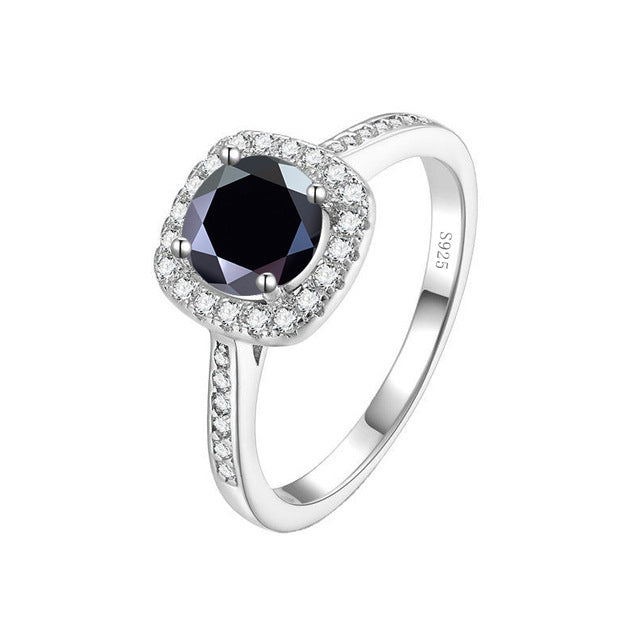 s925 sterling silver ring with moissanite eardrop and artificial diamond, Women's Classic Luxury 12 karat square bag design6