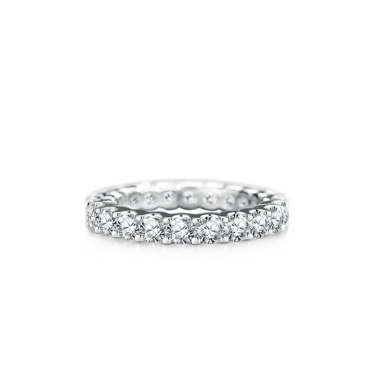 【T52】925 Sterling Silver CZ Eternity Ring