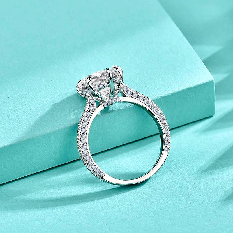 925 Sterling Silver Water Drop Pear-Shaped Zircon Ring7