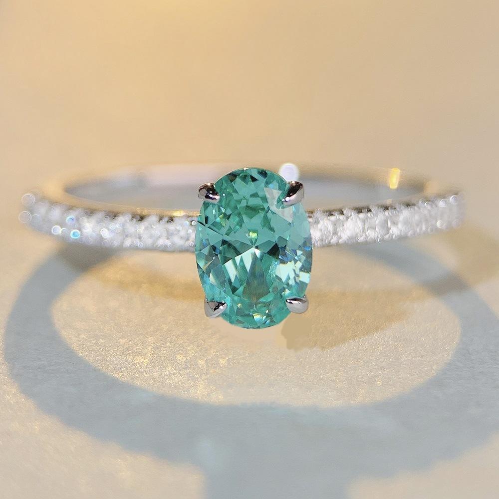 T10 925 Sterling Silver High Carbon Diamond Ice Flower Cut Ring0