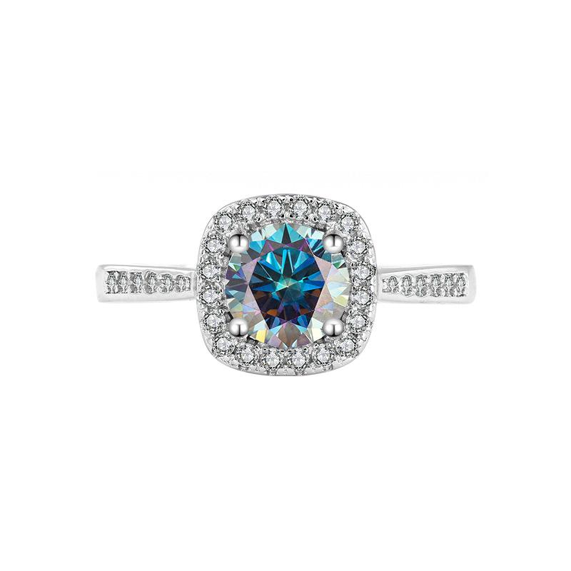 【#187】925 Sterling Silver Moissanite Proposal Engagement Wedding Ring