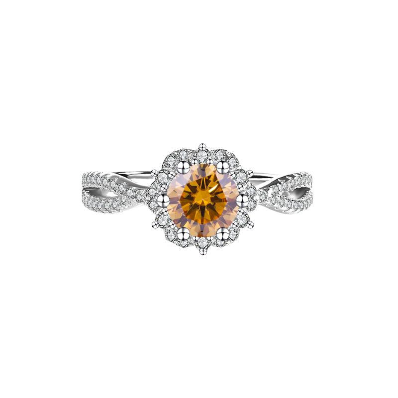 【#185】925 sterling silver Princess Design 1CT Moissanite Ring