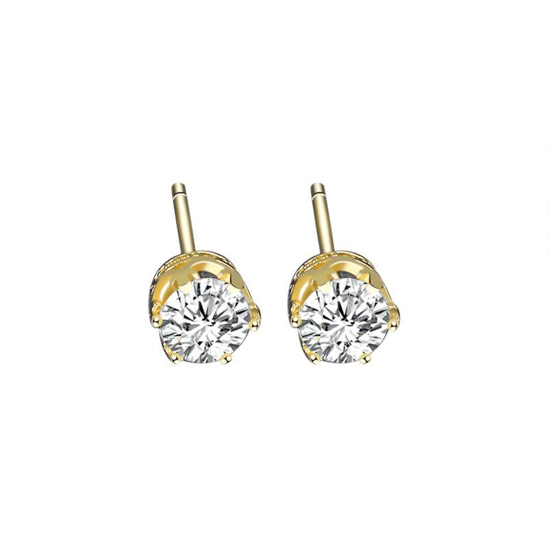 【#192】925 Sterling Silver Six-Claw Moissanite Stud Earrings