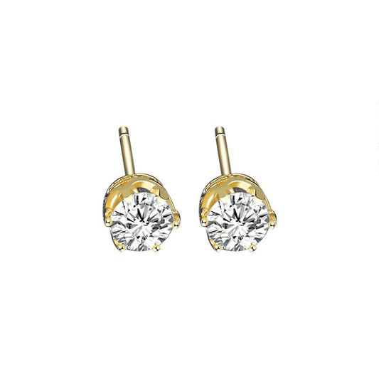 【#192】925 Sterling Silver Six-Claw Moissanite Stud Earrings