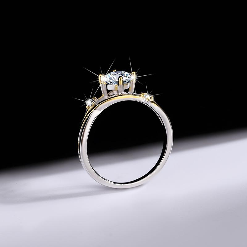 【#188】1CT Four-Claw Moissanite RIng In 925 Sterling Silver