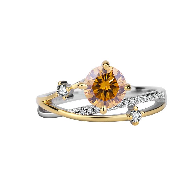 【#188】1CT Four-Claw Moissanite RIng In 925 Sterling Silver