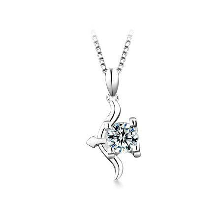 【#198】925 Sterling Silver 12 Zodiac Sign Moissanite Pendant Neckalce