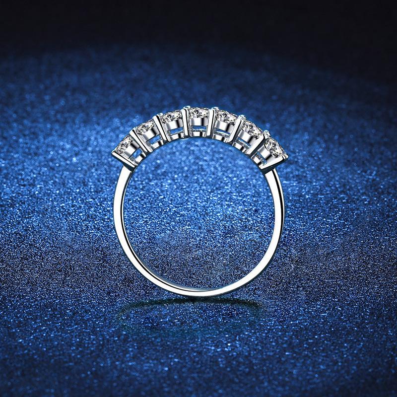 【T4】925 Sterling Silver Cubic Zirconia Eternity Ring