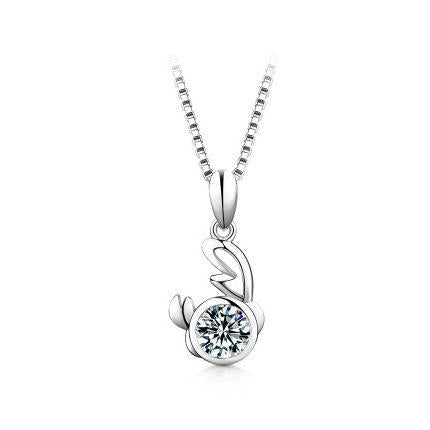 【#198】925 Sterling Silver 12 Zodiac Sign Moissanite Pendant Neckalce