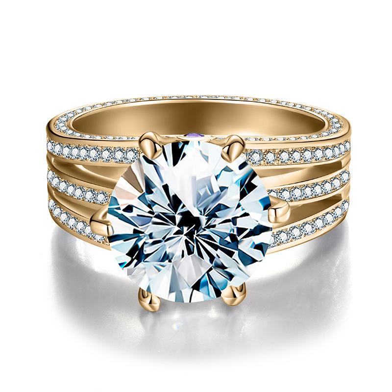 Elegant 925 Sterling Silver 5CT Moissanite Engagement Ring4