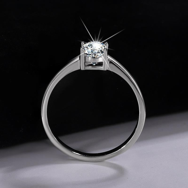 【#91】925 Sterling Silver 1CT Oval Shape Moissanite Ring
