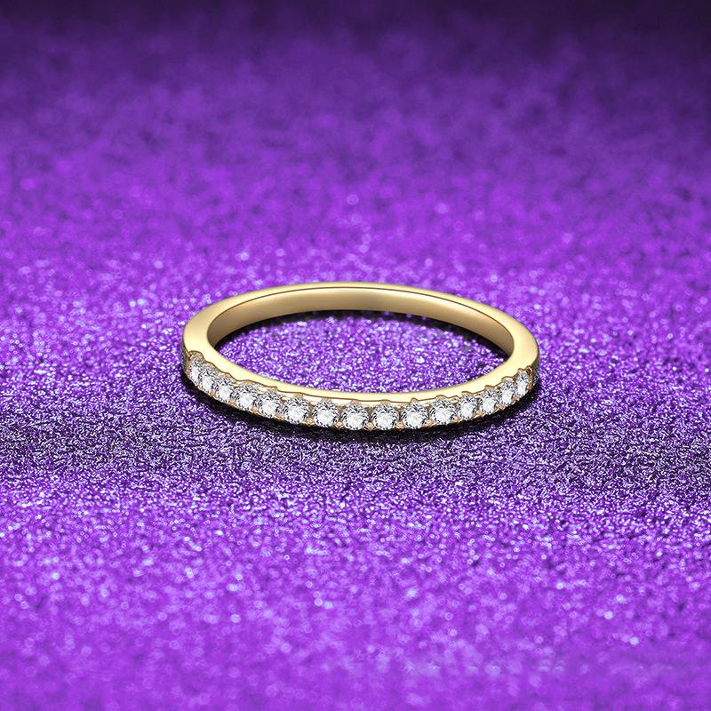 【New Arrival #9】Authentic 925 Sterling Silver Moissanite Eternity Ring, Brilliant Moissanite Wedding Band for Women, Stackable Anniversary Promise Ring