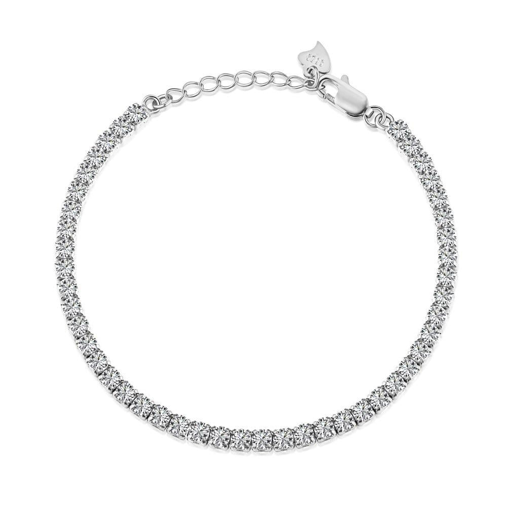 【T33】925 Sterling Silver 2-4mm Tennis Bracelet