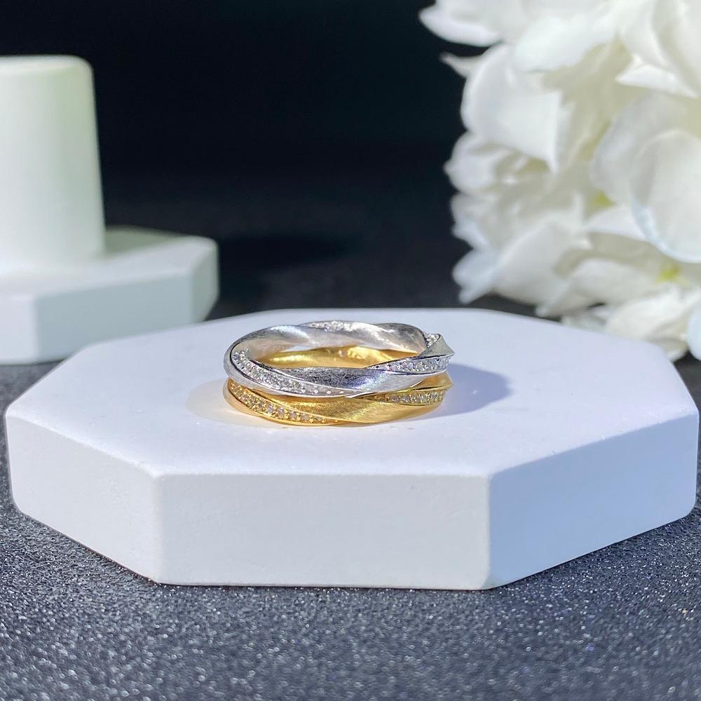 【T2】925 Sterling Silver Niche Retro Ring Light Luxury Vintage Style