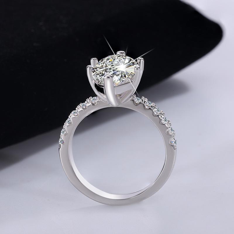 New Item #33: Women’s luxury engagement ring made of genuine S925 silver with a marquise cut moissanite—wedding jewelry gift
