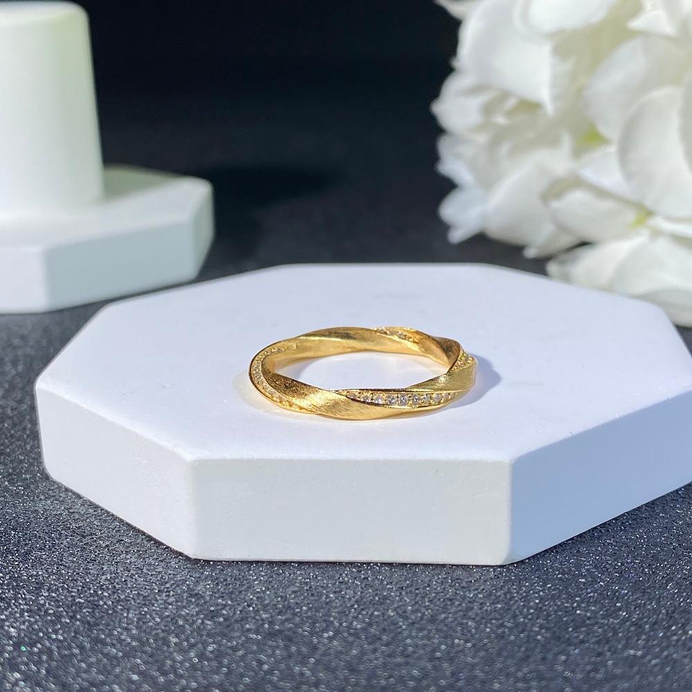 【T2】925 Sterling Silver Niche Retro Ring Light Luxury Vintage Style