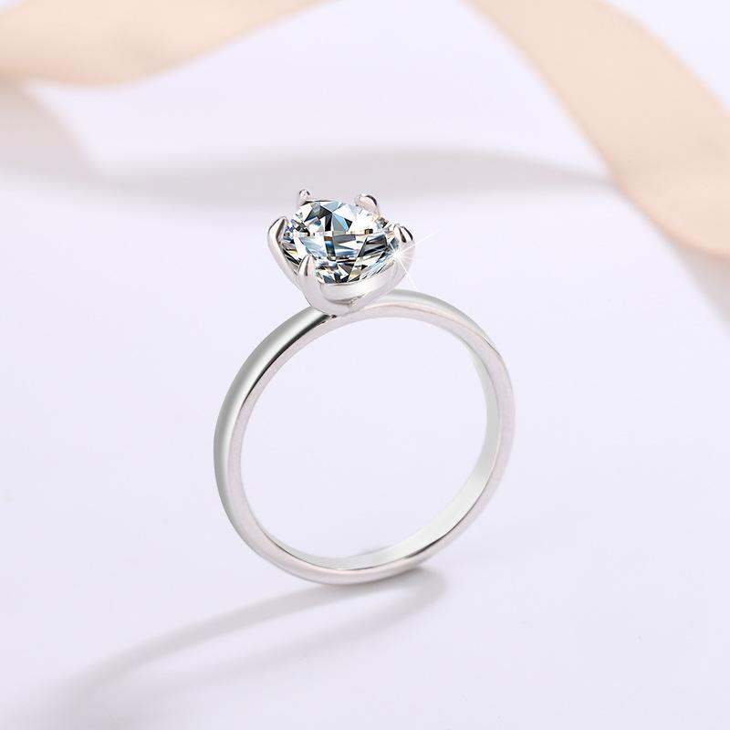 【#26】925 Sterling Silver Pear Shape Moissanite Ring