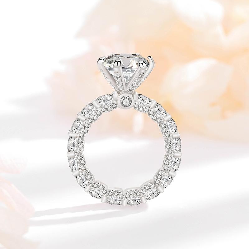 【#179】Classic Six-Claw 2CT Moissanite Ring In 925 Sterling Silver