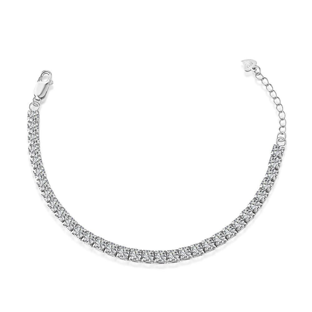 【T33】925 Sterling Silver 2-4mm Tennis Bracelet