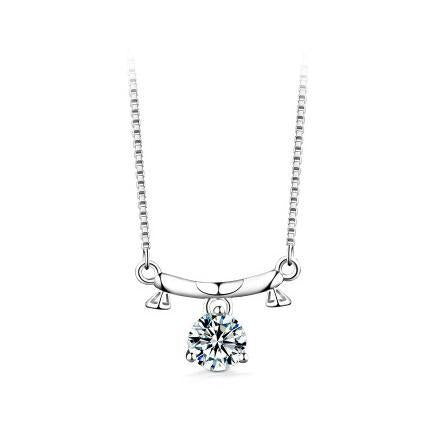 【#198】925 Sterling Silver 12 Zodiac Sign Moissanite Pendant Neckalce