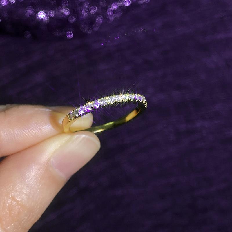 【New Arrival #9】Authentic 925 Sterling Silver Moissanite Eternity Ring, Brilliant Moissanite Wedding Band for Women, Stackable Anniversary Promise Ring