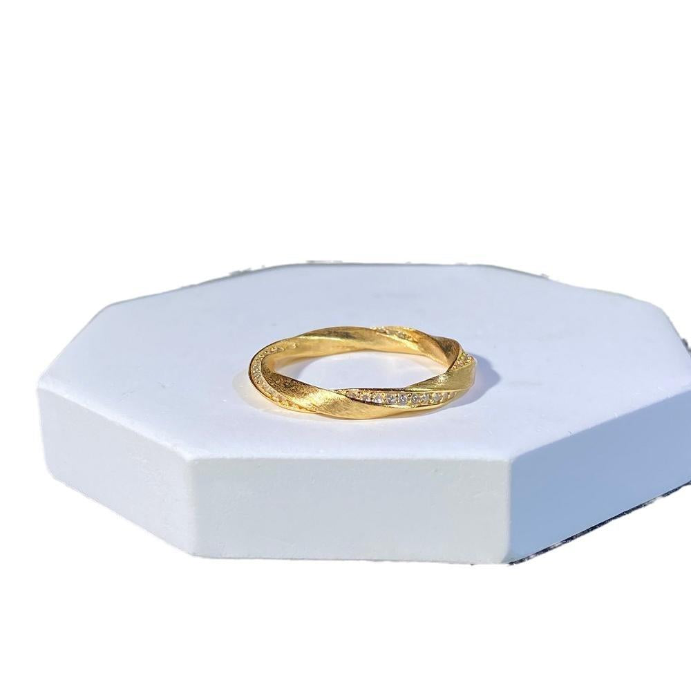 【T2】925 Sterling Silver Niche Retro Ring Light Luxury Vintage Style