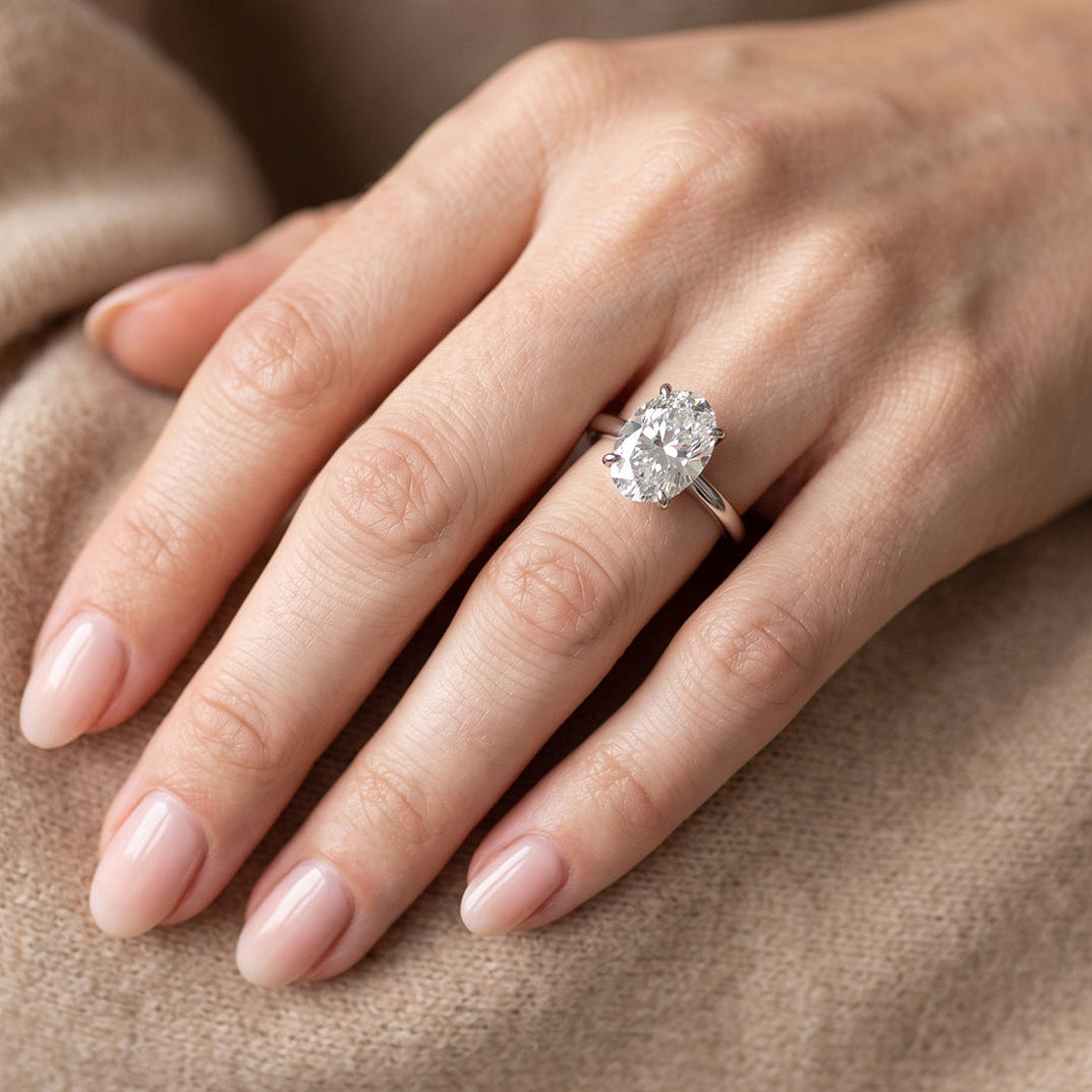 【t39m】925 Sterling Silver Oval Cut Moissanite Ring Oval Solitaire Promise Rings Engagement Wedding Jewelry for Women