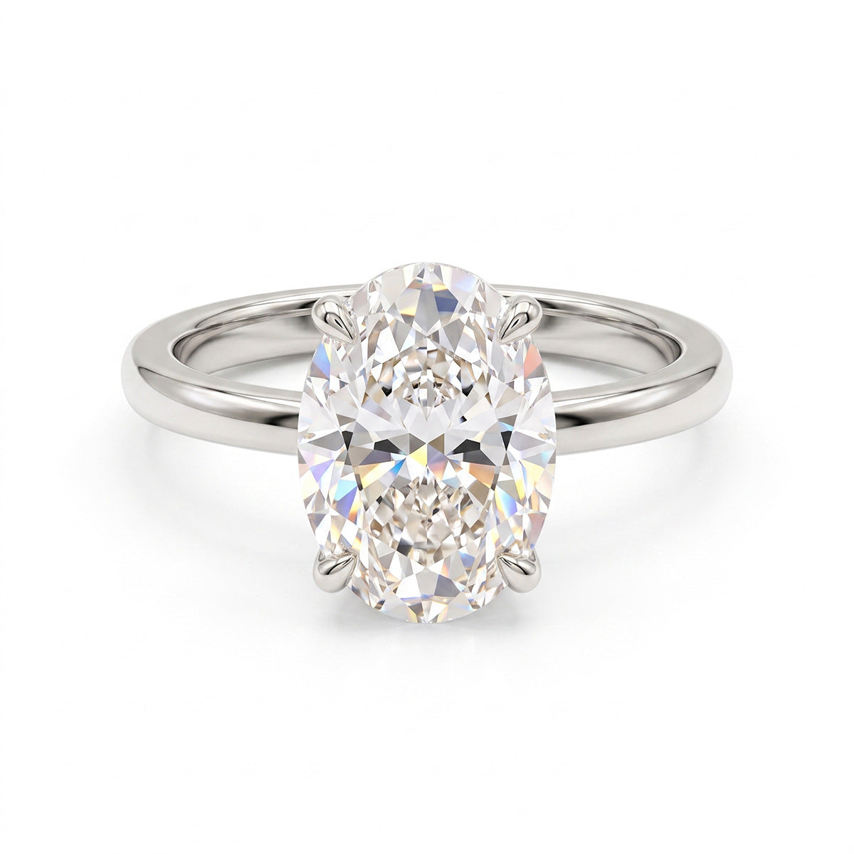【t39m】925 Sterling Silver Oval Cut Moissanite Ring Oval Solitaire Promise Rings Engagement Wedding Jewelry for Women