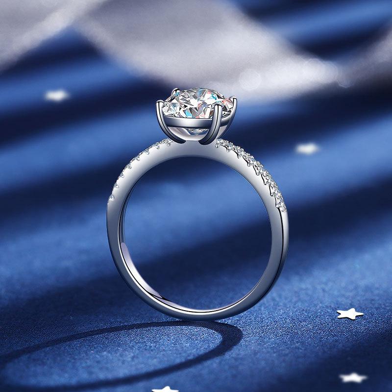【#27】925 Sterling Silver Heart Shape Moissanite Ring