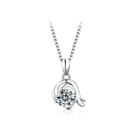 【#198】925 Sterling Silver 12 Zodiac Sign Moissanite Pendant Neckalce