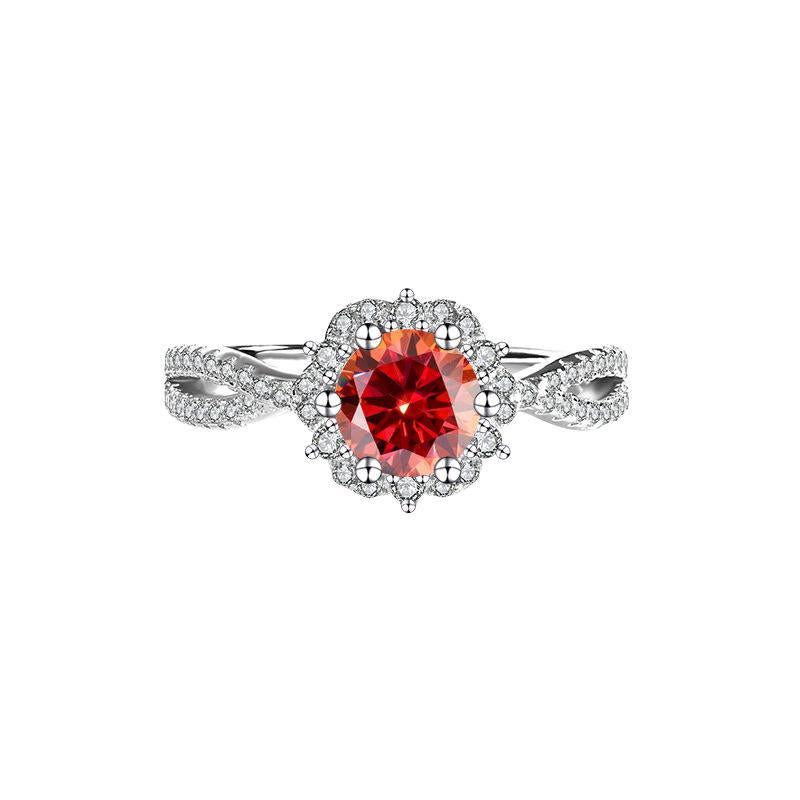 【#185】925 sterling silver Princess Design 1CT Moissanite Ring