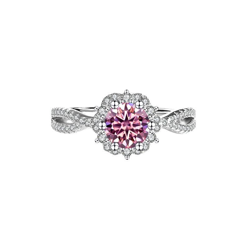 【#185】925 sterling silver Princess Design 1CT Moissanite Ring