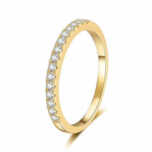 【New Arrival #9】Authentic 925 Sterling Silver Moissanite Eternity Ring, Brilliant Moissanite Wedding Band for Women, Stackable Anniversary Promise Ring