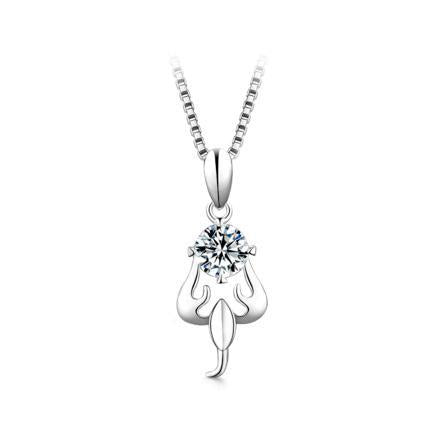 【#198】925 Sterling Silver 12 Zodiac Sign Moissanite Pendant Neckalce