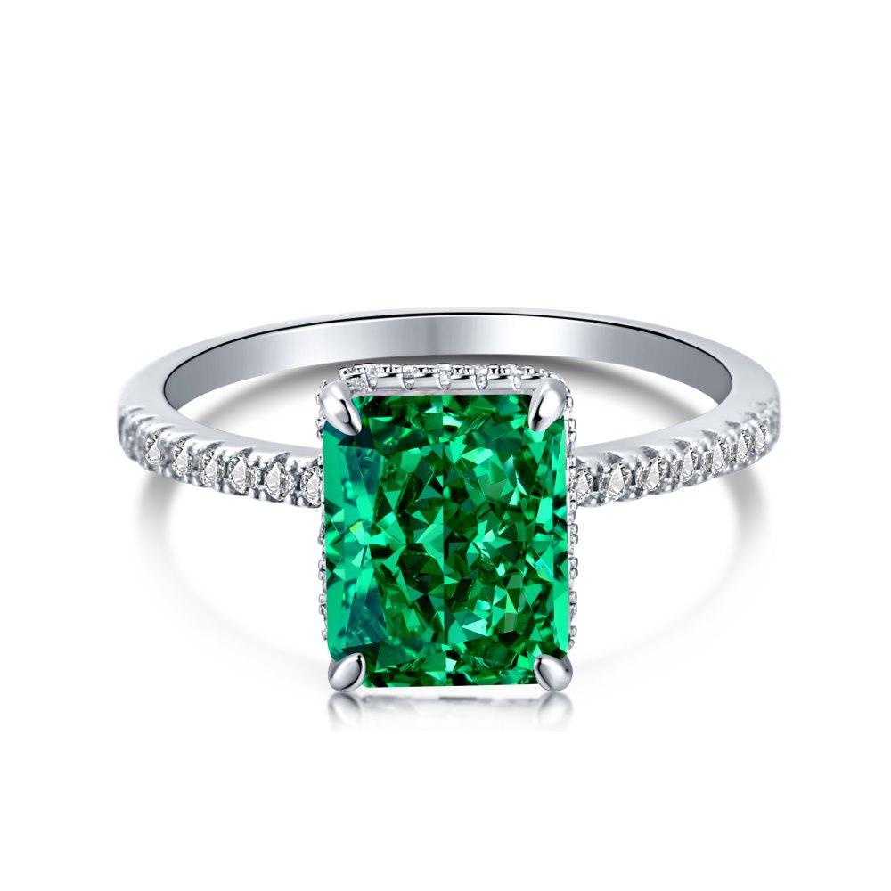 S925 Sterling Silver Ring with High Carbon Rhinestone, Heavy Industry Design0