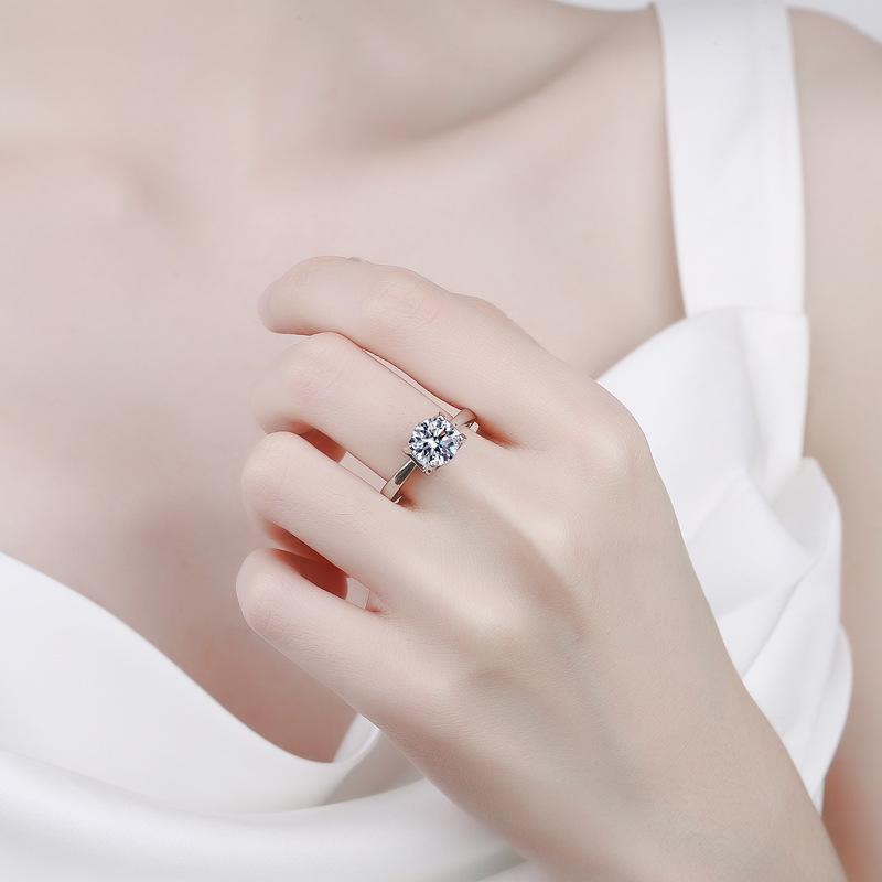 Elegant 925 Sterling Silver Moissanite Diamond Bull Head Ring2