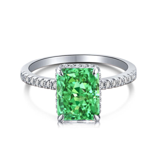 S925 Sterling Silver Ring with High Carbon Rhinestone, Heavy Industry Design17