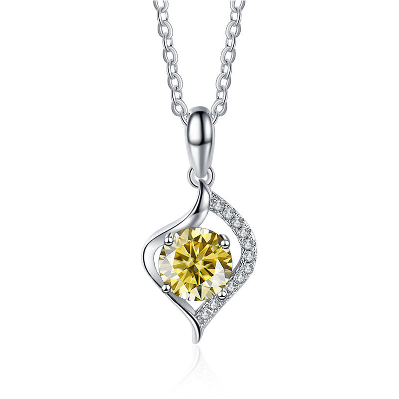 S925 silver allure pendant with moissanite, female temperament necklace, exclusive cross-border gift accessory5