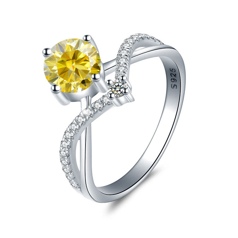 Elegant 925 Sterling Silver Moissanite Diamond Ring for Women3