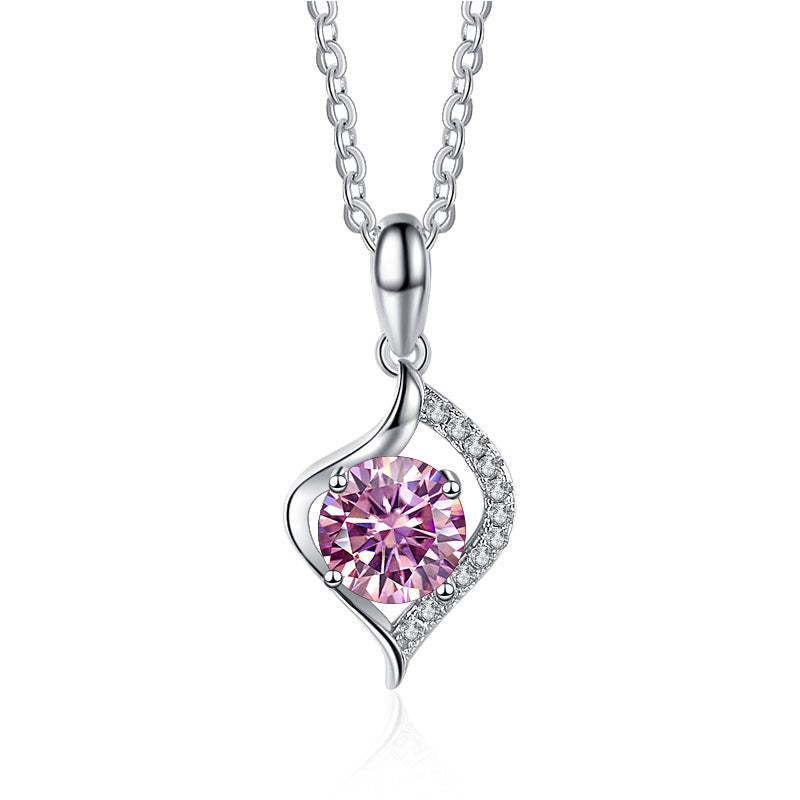 S925 silver allure pendant with moissanite, female temperament necklace, exclusive cross-border gift accessory6