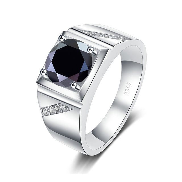 Cross-border hot selling Moissanite Ring 1 karat 2 karat color Tongling atmospheric man's wedding ring TikTok straight2