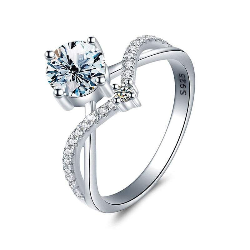 Elegant 925 Sterling Silver Moissanite Diamond Ring for Women7