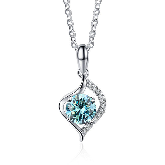 S925 silver allure pendant with moissanite, female temperament necklace, exclusive cross-border gift accessory2
