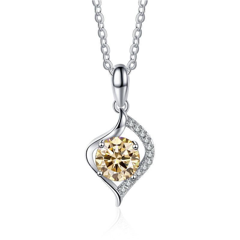 S925 silver allure pendant with moissanite, female temperament necklace, exclusive cross-border gift accessory7