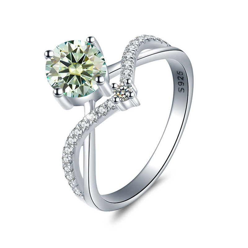 Elegant 925 Sterling Silver Moissanite Diamond Ring for Women5