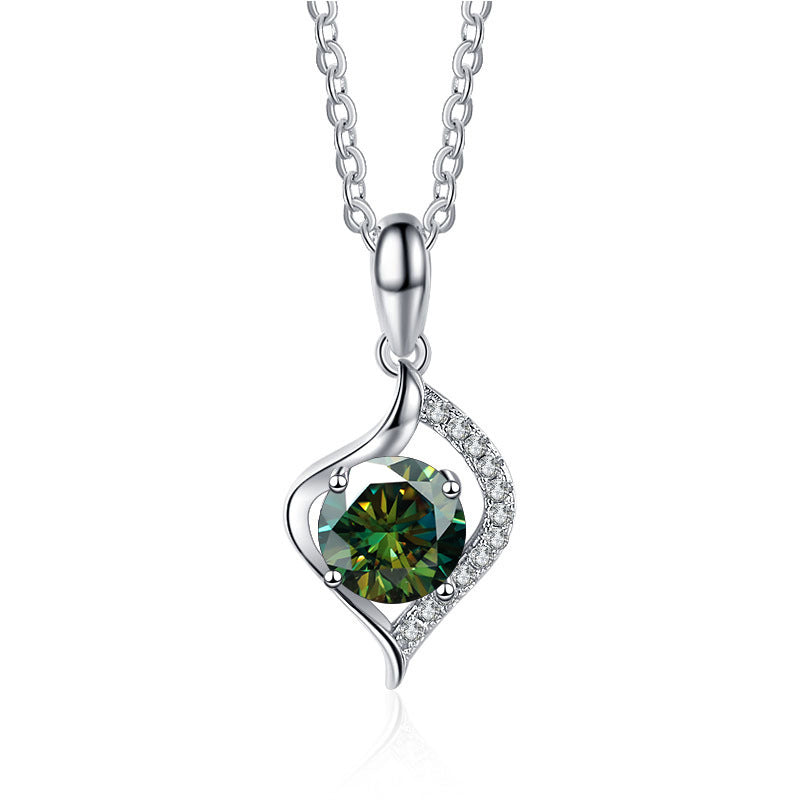 S925 silver allure pendant with moissanite, female temperament necklace, exclusive cross-border gift accessory0