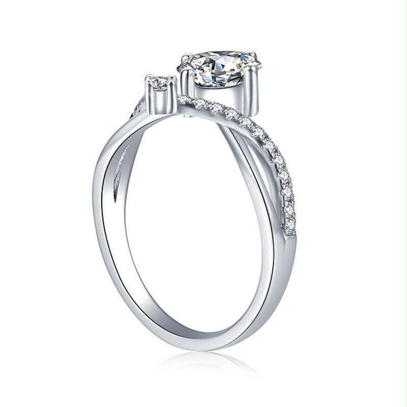 Elegant 925 Sterling Silver Moissanite Diamond Ring for Women2