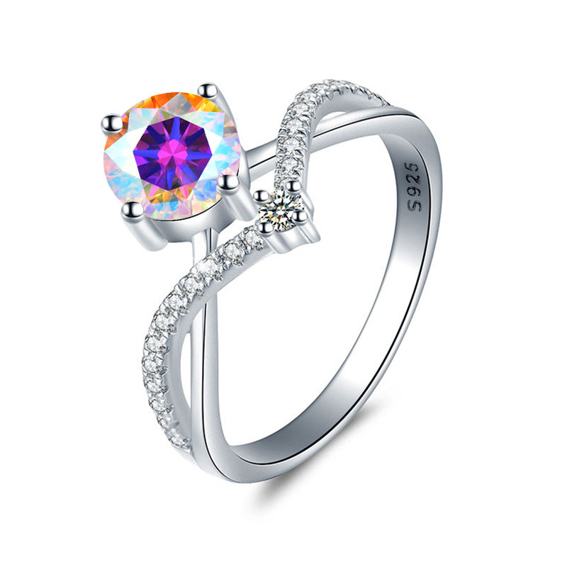 Elegant 925 Sterling Silver Moissanite Diamond Ring for Women4